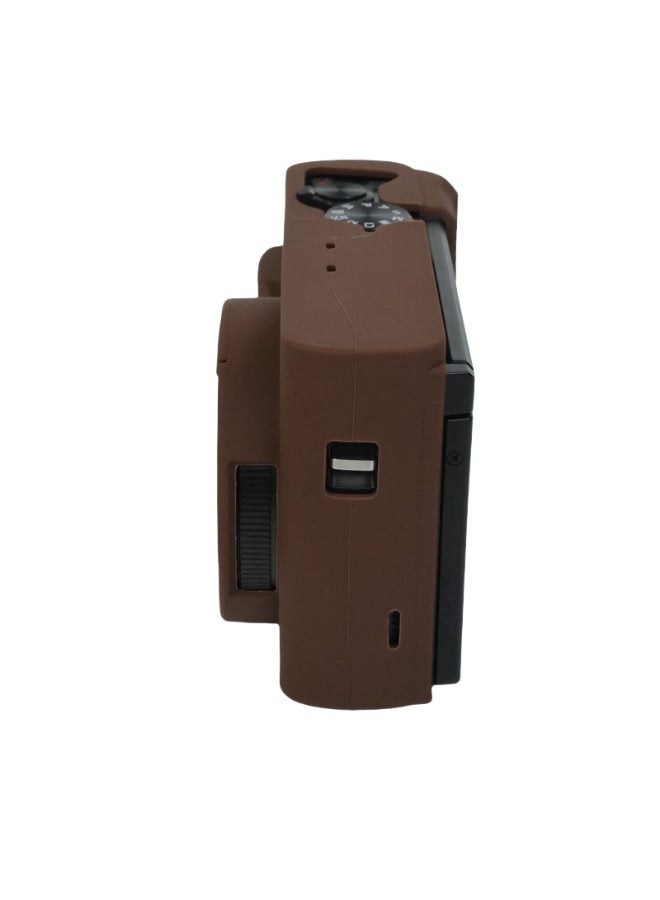 Lumix Premium Soft Silicone Protective Case with Removable Lens Cover for Panasonic zs99-tz99 Digital Camera - Washable, Lightweight, and Stylish Protection (Brown) - Image 4